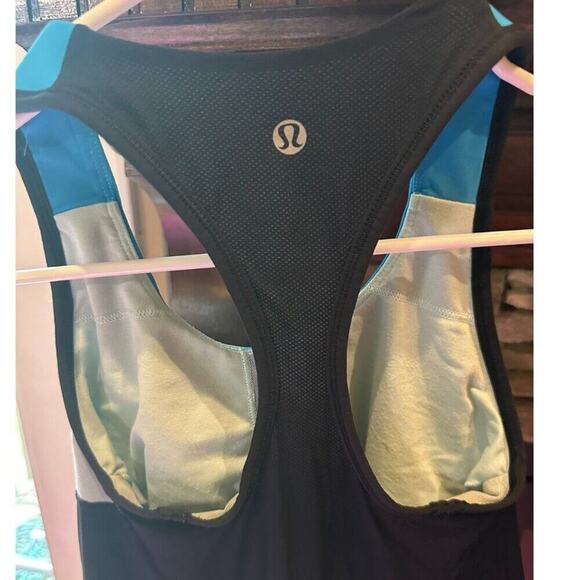 Lululemon Cardio Kick Tank | Beach Blanket Blue / Aquamarine / Black | Size: 2 - Picture 6 of 14